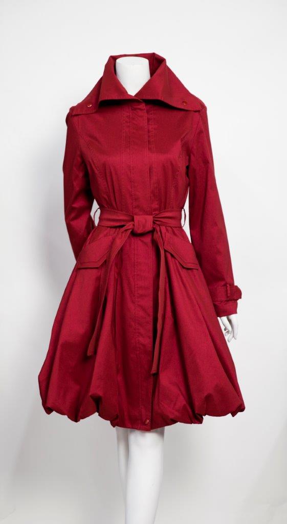red trench coat dress